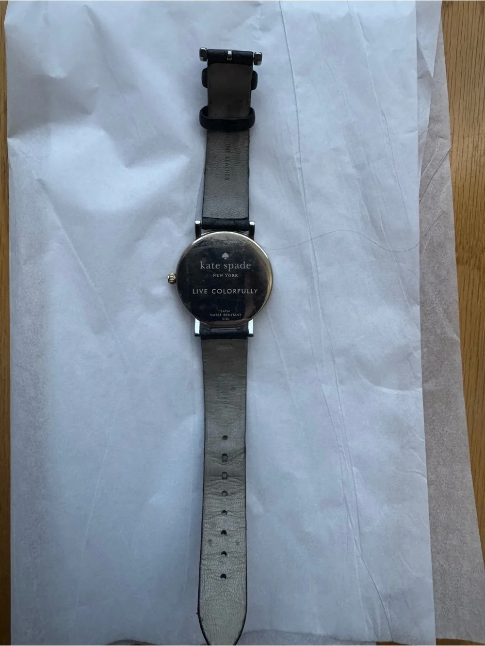 Kate Spade New York Black Quilted Leather Watch | Gold Tone Accents